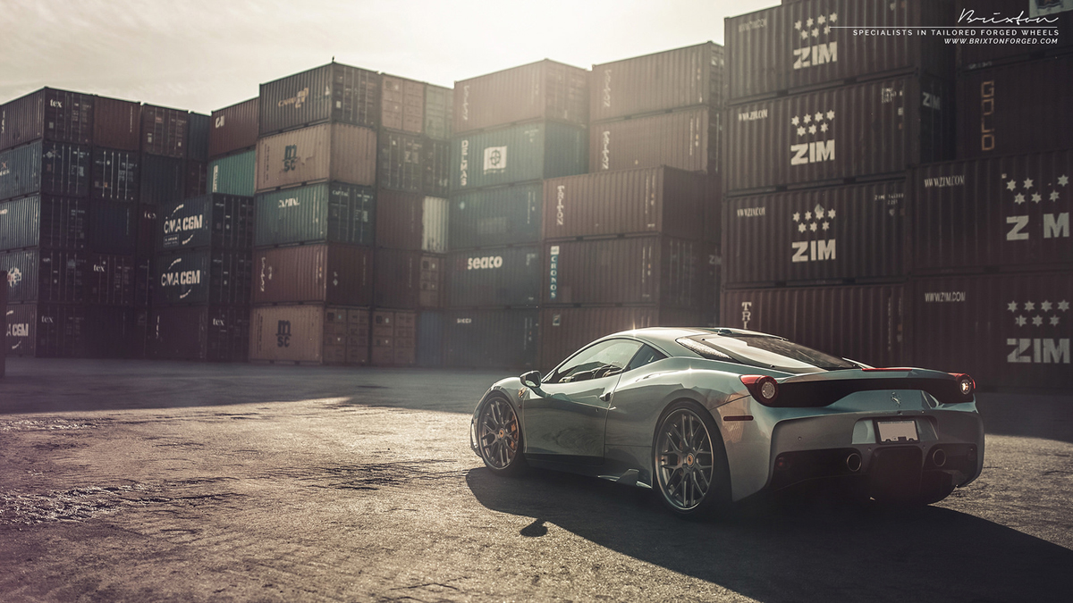photo 4 Ferrari 458 Speciale custom wheels Brixton CM16 Targa 21x9.5, ET , tire size X R21. 22x12.5 ET 