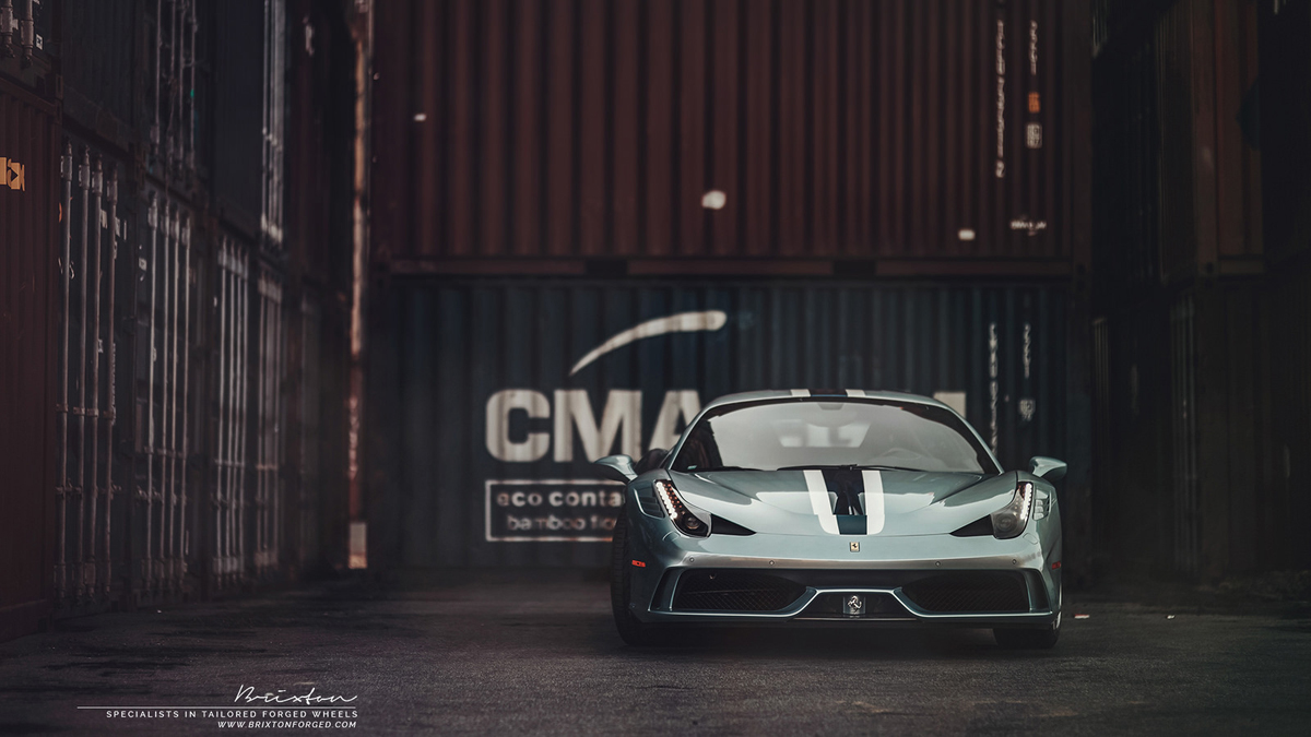 photo 5 Ferrari 458 Speciale custom wheels Brixton CM16 Targa 21x9.5, ET , tire size X R21. 22x12.5 ET 