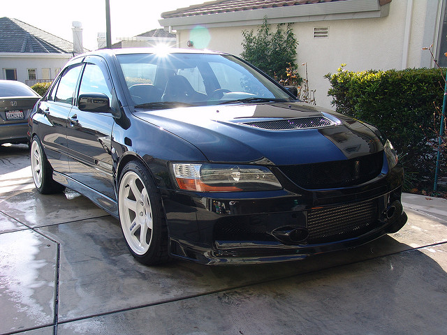 photo 1 Mitsubishi Lancer Evolution custom wheels Volk Racing TE-37 18x9.5, ET +22, tire size 245/40 R18. x ET