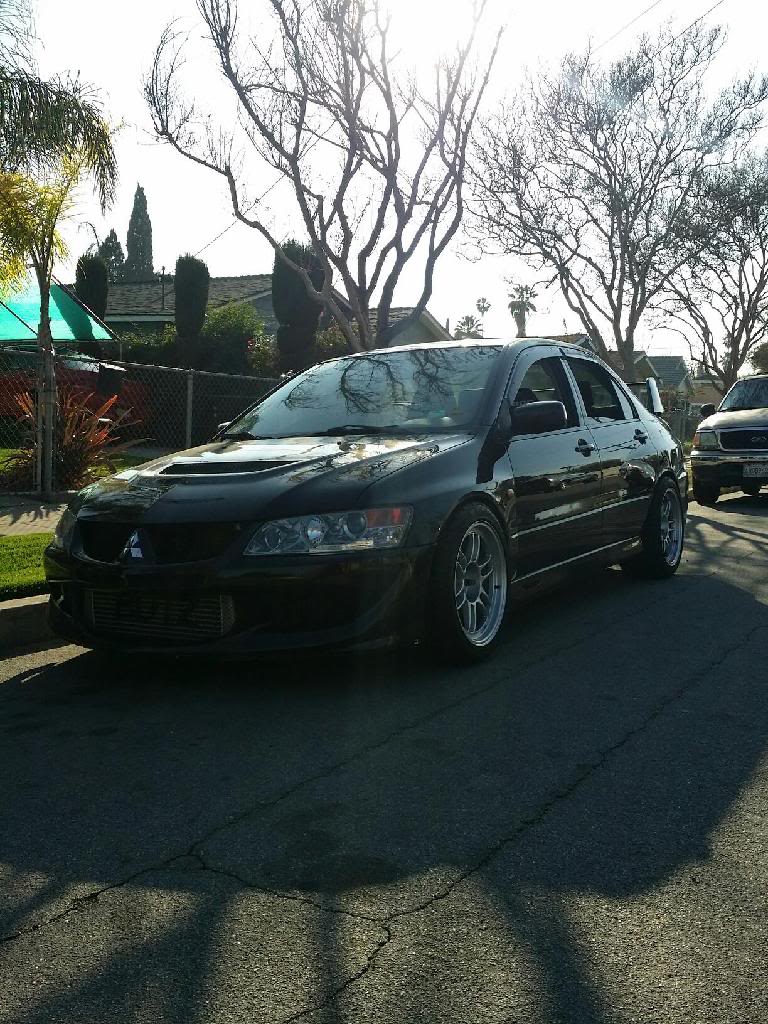 photo 2 Mitsubishi Lancer Evolution custom wheels Enkei RPF1 17x9.5, ET +18, tire size 255/40 R17. x ET