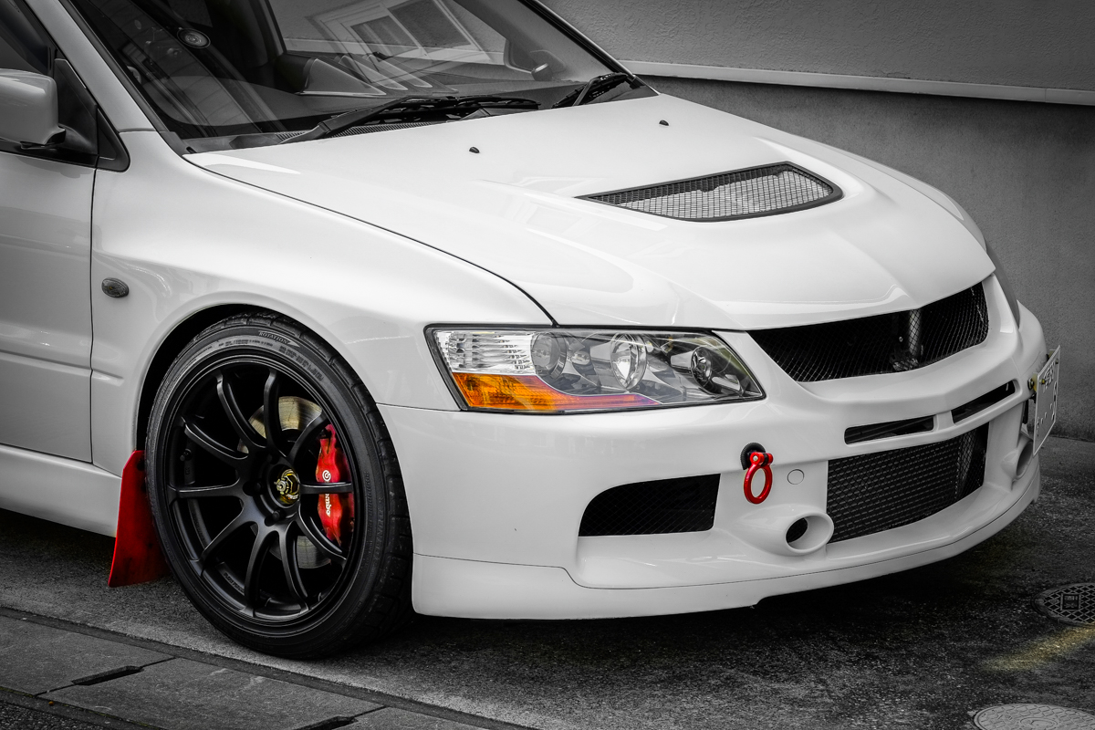 photo 2 Mitsubishi Lancer Evolution custom wheels Advan Racing RSII 18x9.0, ET +35, tire size 245/40 R18. x ET 