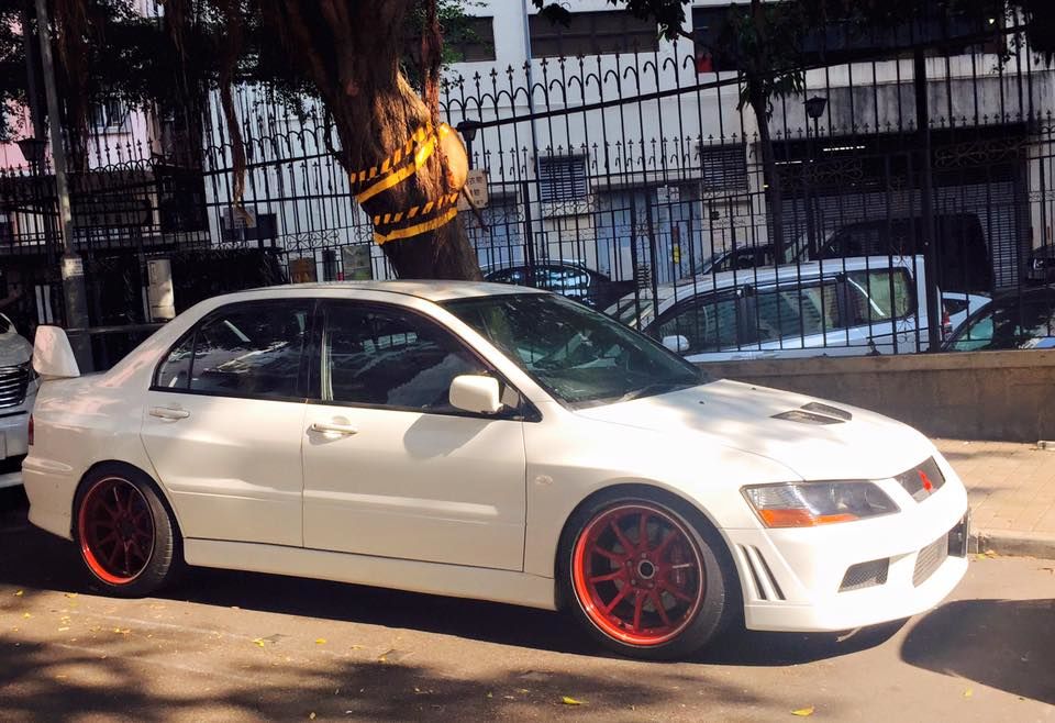 photo 1 Mitsubishi Lancer Evolution custom wheels Volk Racing CE28RT 18x9.5, ET +38, tire size 245/40 R18. 18x9.5 ET+24 
