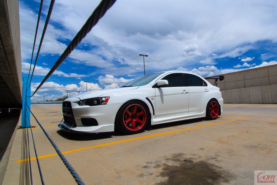 photo 1 Mitsubishi Lancer Evolution custom wheels Volk TE37RT 18x10.5, ET +18, tire size X R18. x ET