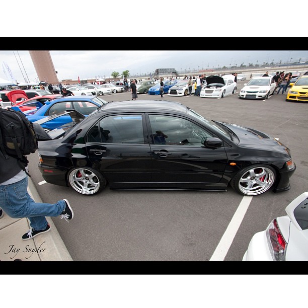 photo 2 Mitsubishi Lancer Evolution custom wheels Work Meister S1 2PC 18x10.0, ET , tire size 255/35 R18. x ET