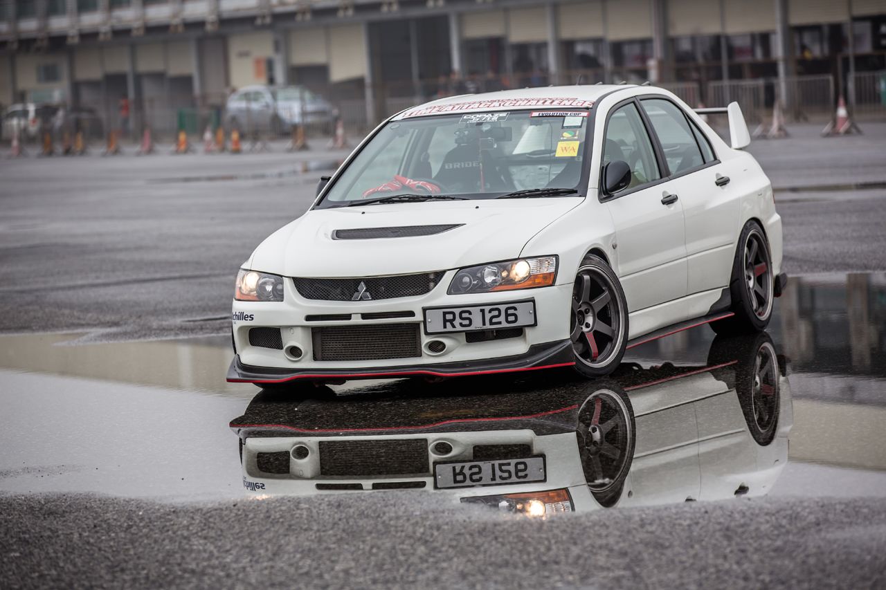 photo 1 Mitsubishi Lancer Evolution custom wheels Rays Volk TE37SL 18x9.5, ET +22, tire size 235/40 R18. x ET