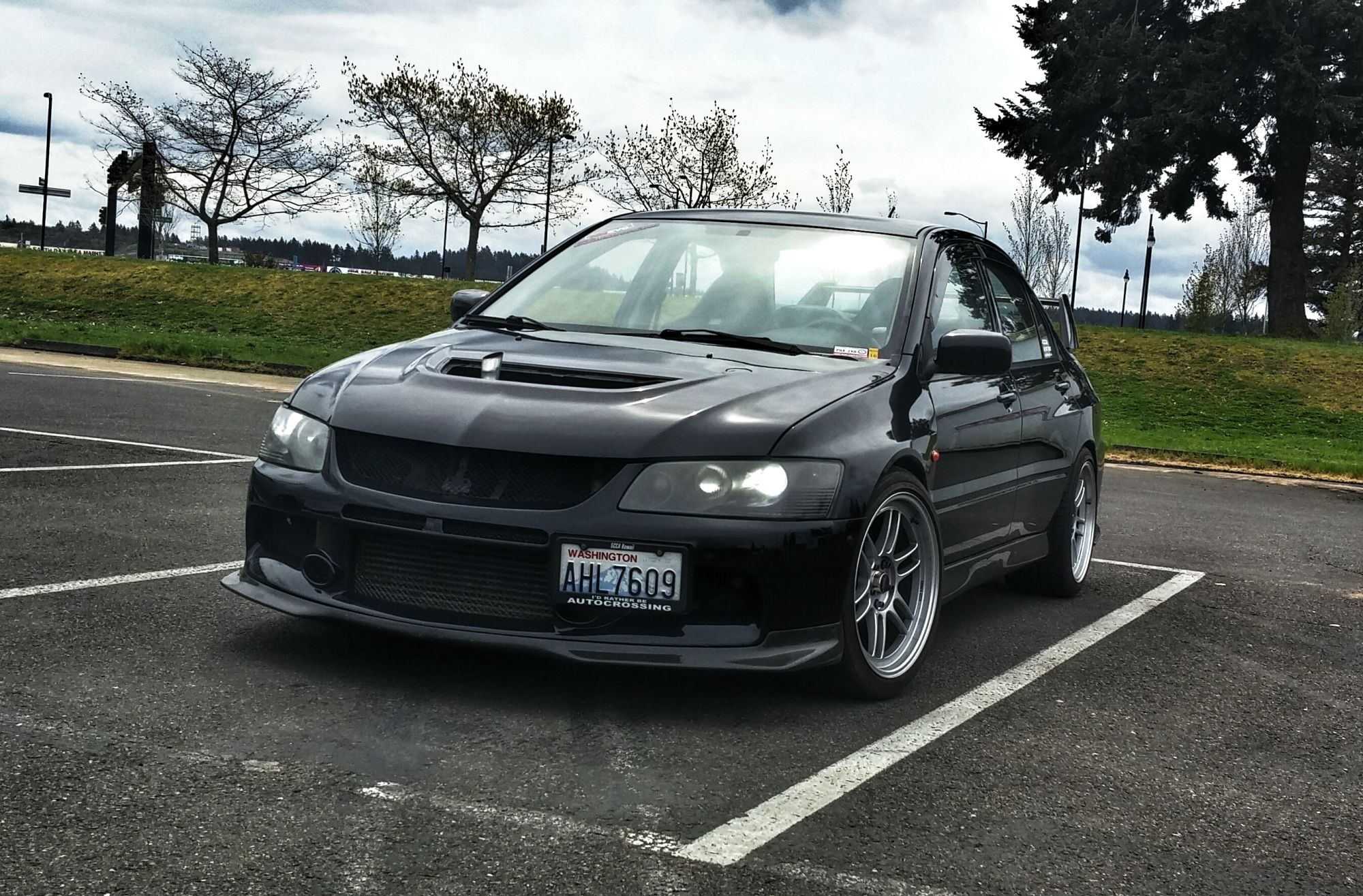 photo 1 Mitsubishi Lancer Evolution custom wheels 18x10.0, ET +38, tire size 265/35 R18. x ET