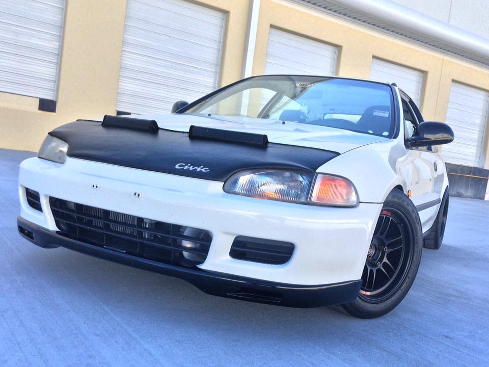 photo 1 Honda Civic custom wheels Enkei RPF1 15x8.0, ET +28, tire size 225/45 R15. x ET 