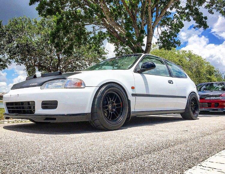 photo 3 Honda Civic custom wheels Enkei RPF1 15x8.0, ET +28, tire size 225/45 R15. x ET 