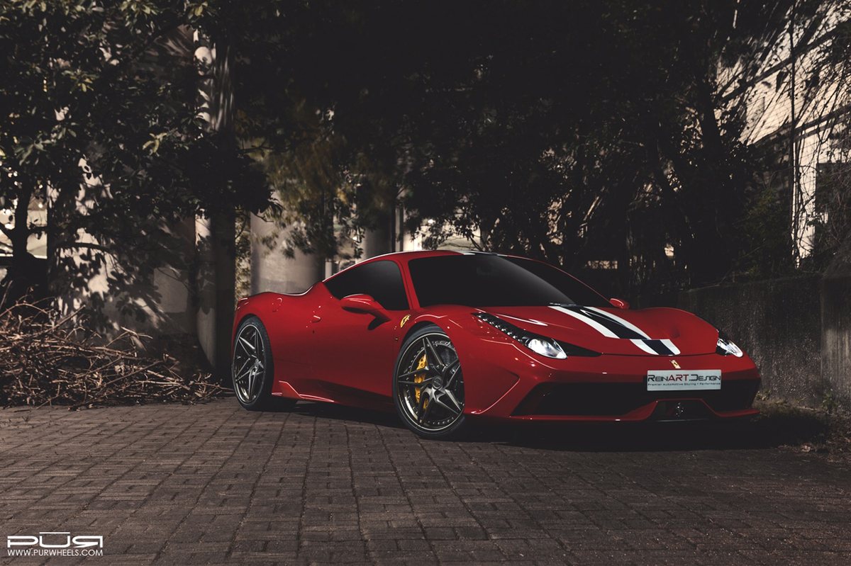 photo 4 Ferrari 458 Speciale custom wheels PUR LX22.V3 21x9.0, ET , tire size X R21. 21x12.0 ET 