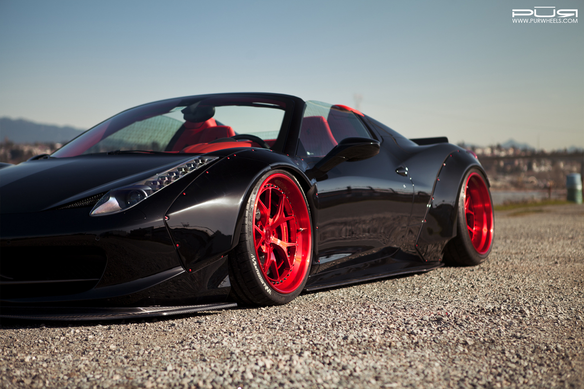 photo 2 Ferrari 458 Spider custom wheels PUR LG06 20x, ET , tire size X R20. x ET 