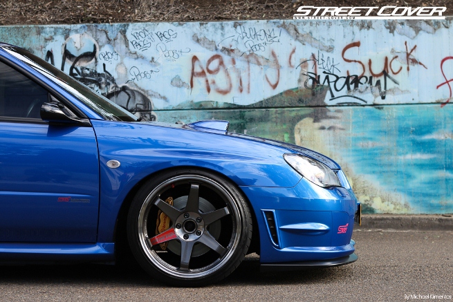 photo 4 Subaru Impreza WRX STi custom wheels Rays Engineering TE37SL 19x9.5, ET +22, tire size 235/35 R19. x ET 