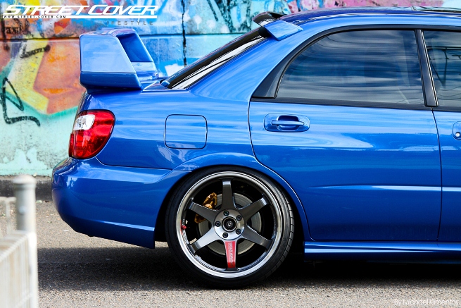 photo 5 Subaru Impreza WRX STi custom wheels Rays Engineering TE37SL 19x9.5, ET +22, tire size 235/35 R19. x ET 