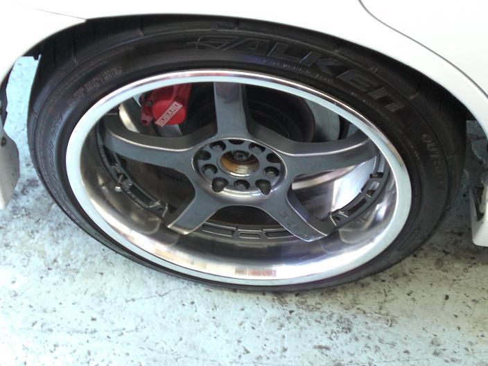 photo 5 Subaru Impreza WRX custom wheels Rays Engineering G-games 77 Wolf 18x9.5, ET +40, tire size 235/40 R18. x ET 
