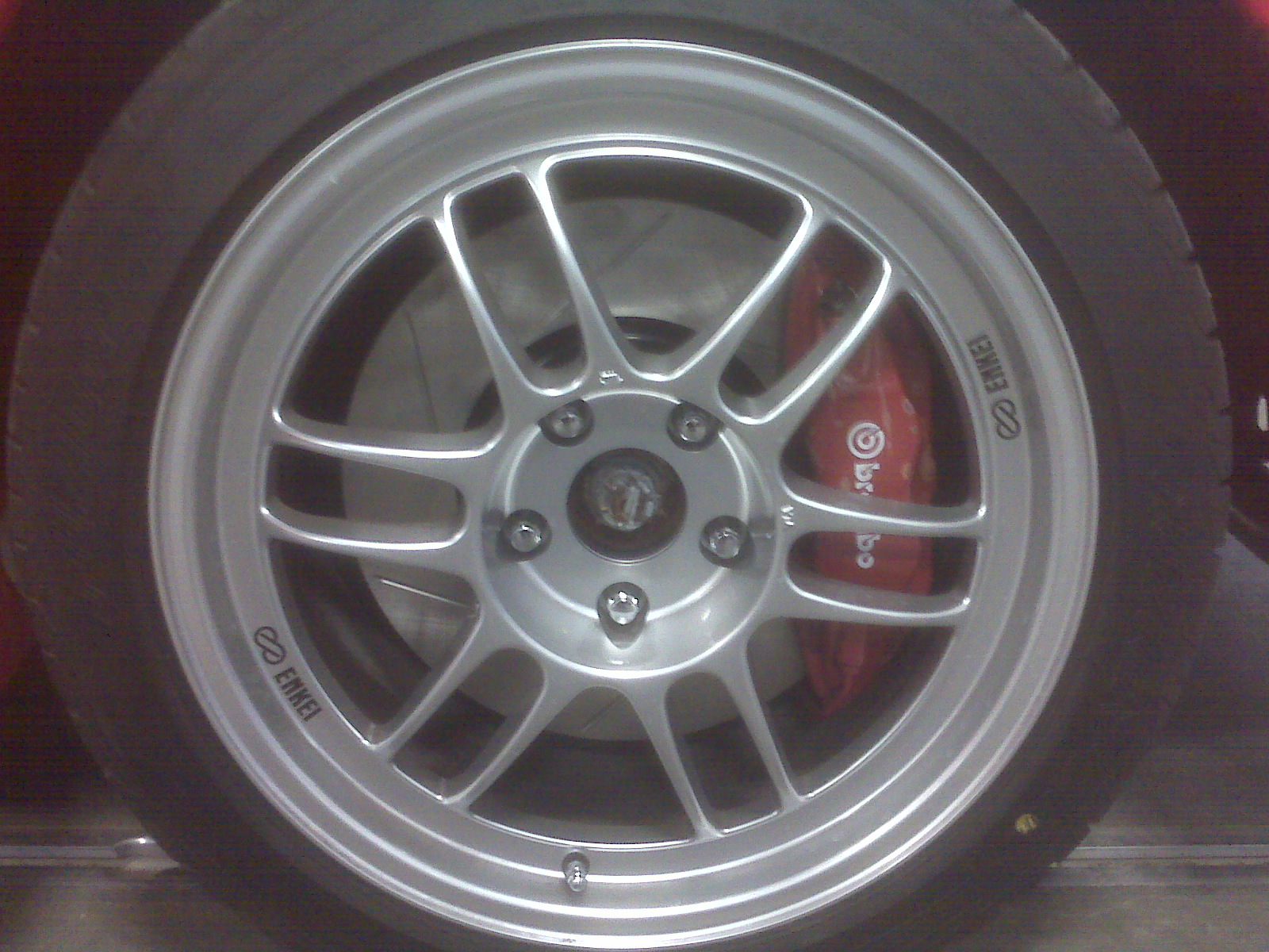 photo 3 Mitsubishi Lancer Evolution custom wheels Enkei RPF1 17x8.5, ET +30, tire size 255/40 R17. 17x8.5 ET+30 