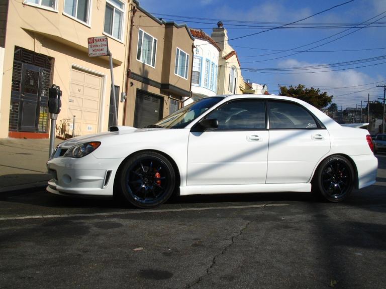 photo 2 Subaru Impreza WRX custom wheels Rays Engineering Volk Racing CE28n 18x8.5, ET +44, tire size 235/40 R18. x ET 