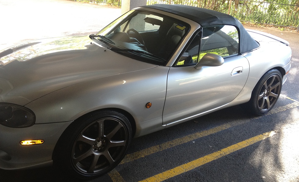 photo 3 Mazda MX-5 Miata custom wheels Work Emotion XT7 17x8.0, ET +32, tire size 215/40 R17. 17x9.0 ET+38 235/40 R17