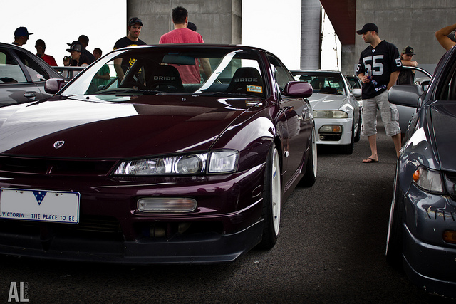 photo 4 Nissan S14 custom wheels Rays TE37 17x9.0, ET +7, tire size 215/45 R17. x ET 235/45 R