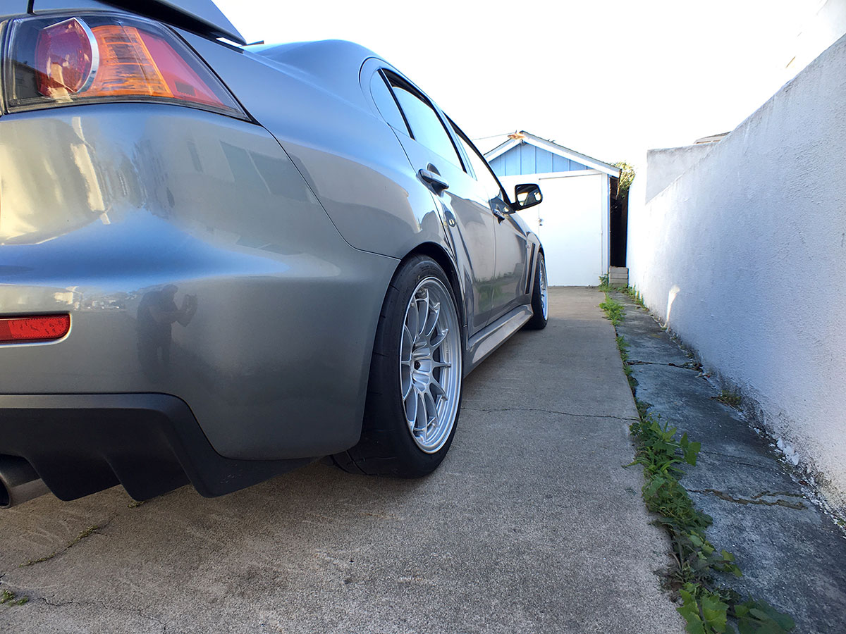 photo 1 Mitsubishi Lancer Evolution custom wheels   18x10.5, ET +18, tire size 275/35 R18. 18x10.5 ET+30 