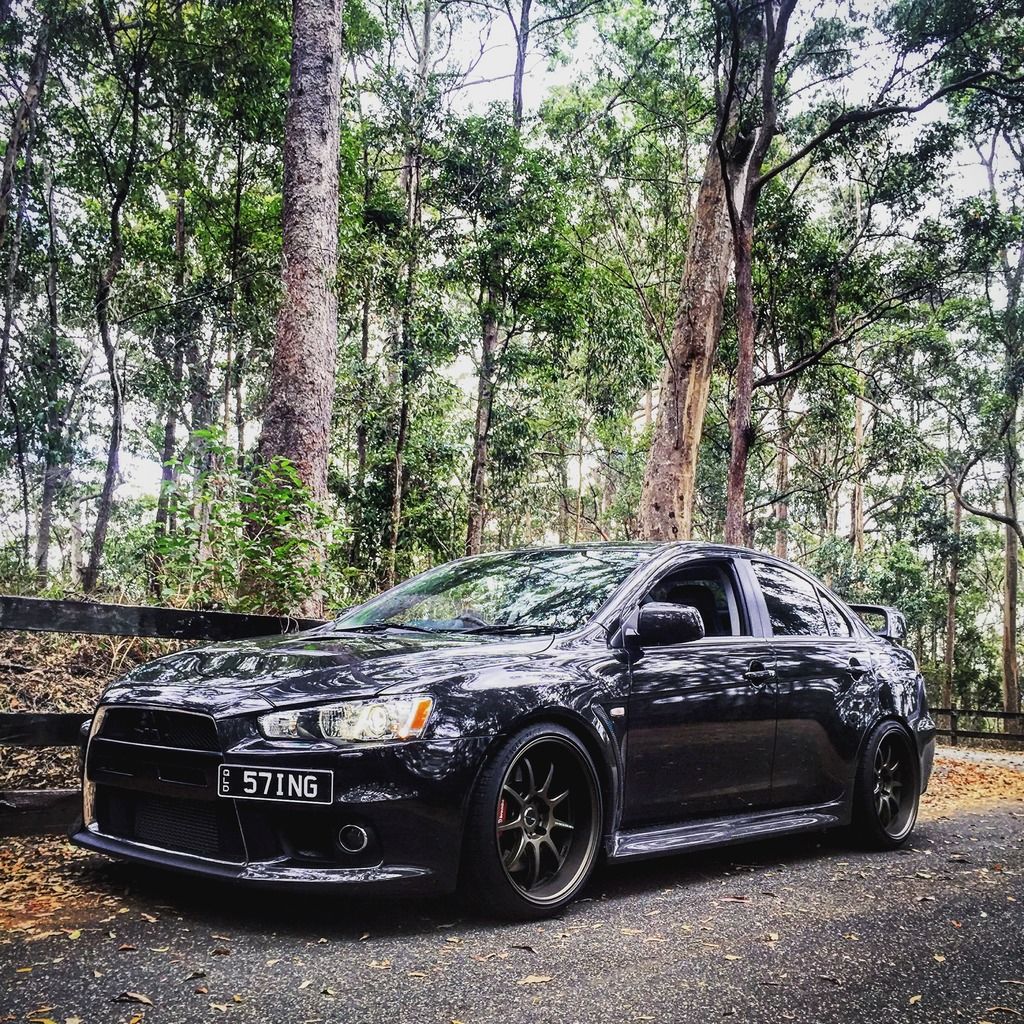 photo 1 Mitsubishi Lancer Evolution custom wheels Work D9R 19x, ET , tire size 265/30 R19. x ET 