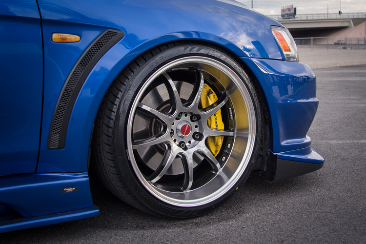 photo 1 Mitsubishi Lancer Evolution custom wheels Work D9R 19x, ET , tire size 275/30 R19. x ET 
