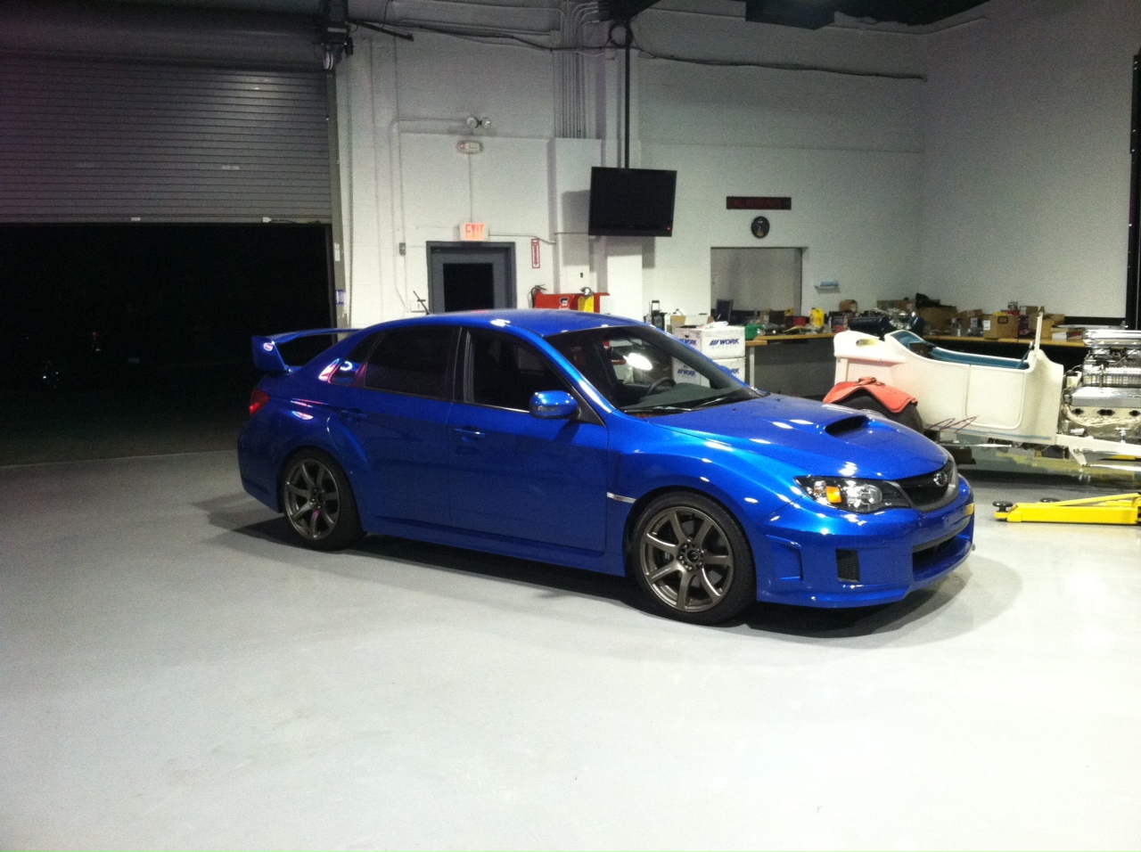 photo 2 Subaru Impreza WRX STi custom wheels Work Xt-7 18x9.5, ET +38, tire size 245/40 R18. x ET 245/40 R
