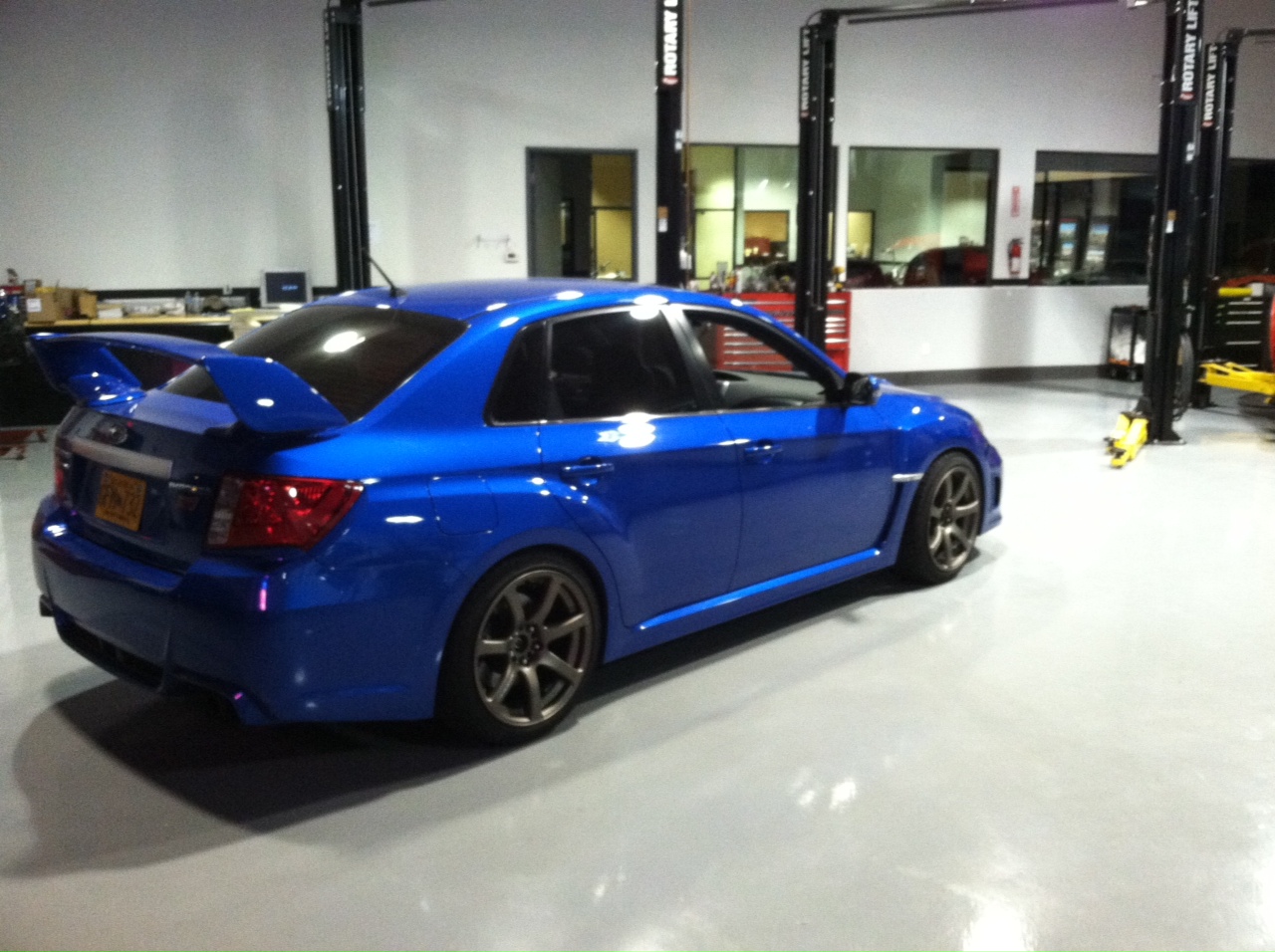 photo 3 Subaru Impreza WRX STi custom wheels Work Xt-7 18x9.5, ET +38, tire size 245/40 R18. x ET 245/40 R
