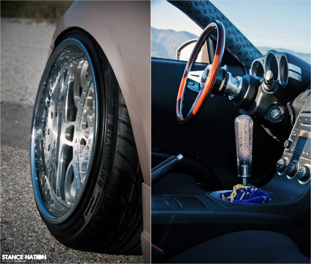 photo 8 Nissan 350Z custom wheels VIP Modular VX110 18x10.5, ET -16, tire size 235/35 R18. 18x12.0 ET-6 245/35 R18