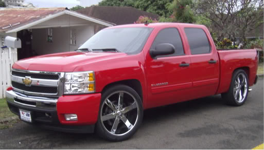 photo 1 Chevrolet Silverado 2500HD custom wheels   24x, ET , tire size 305/35 R24. x ET 