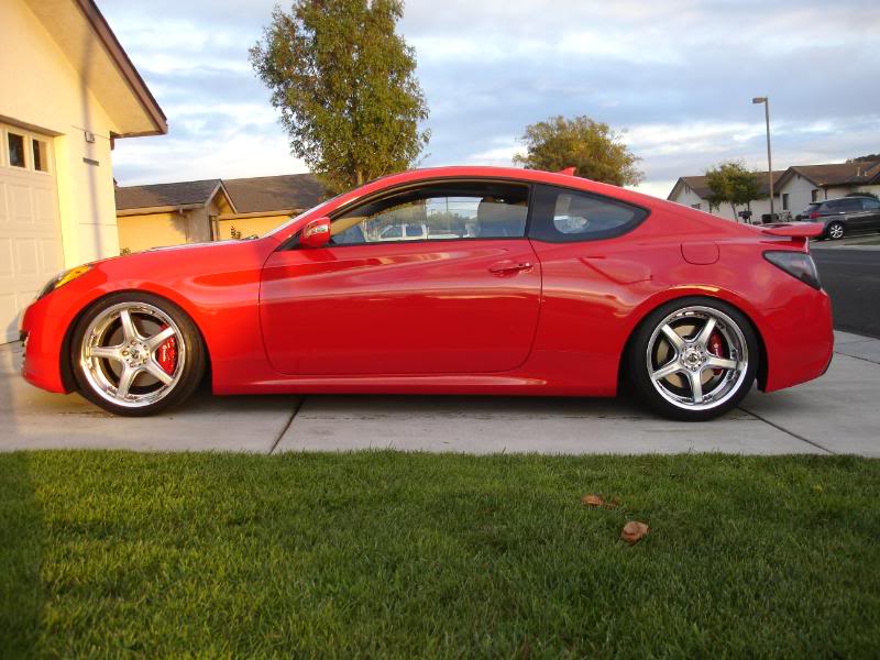 photo 4 Hyundai Genesis Coupe custom wheels Volk GTS 19x9.5, ET +17, tire size 255/35 R19. 19x10.5 ET+18 275/35 R19
