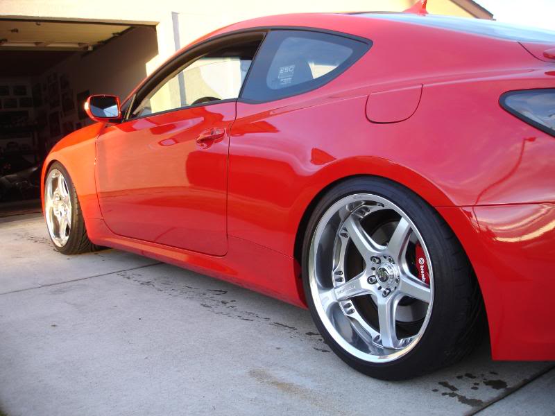 photo 5 Hyundai Genesis Coupe custom wheels Volk GTS 19x9.5, ET +17, tire size 255/35 R19. 19x10.5 ET+18 275/35 R19