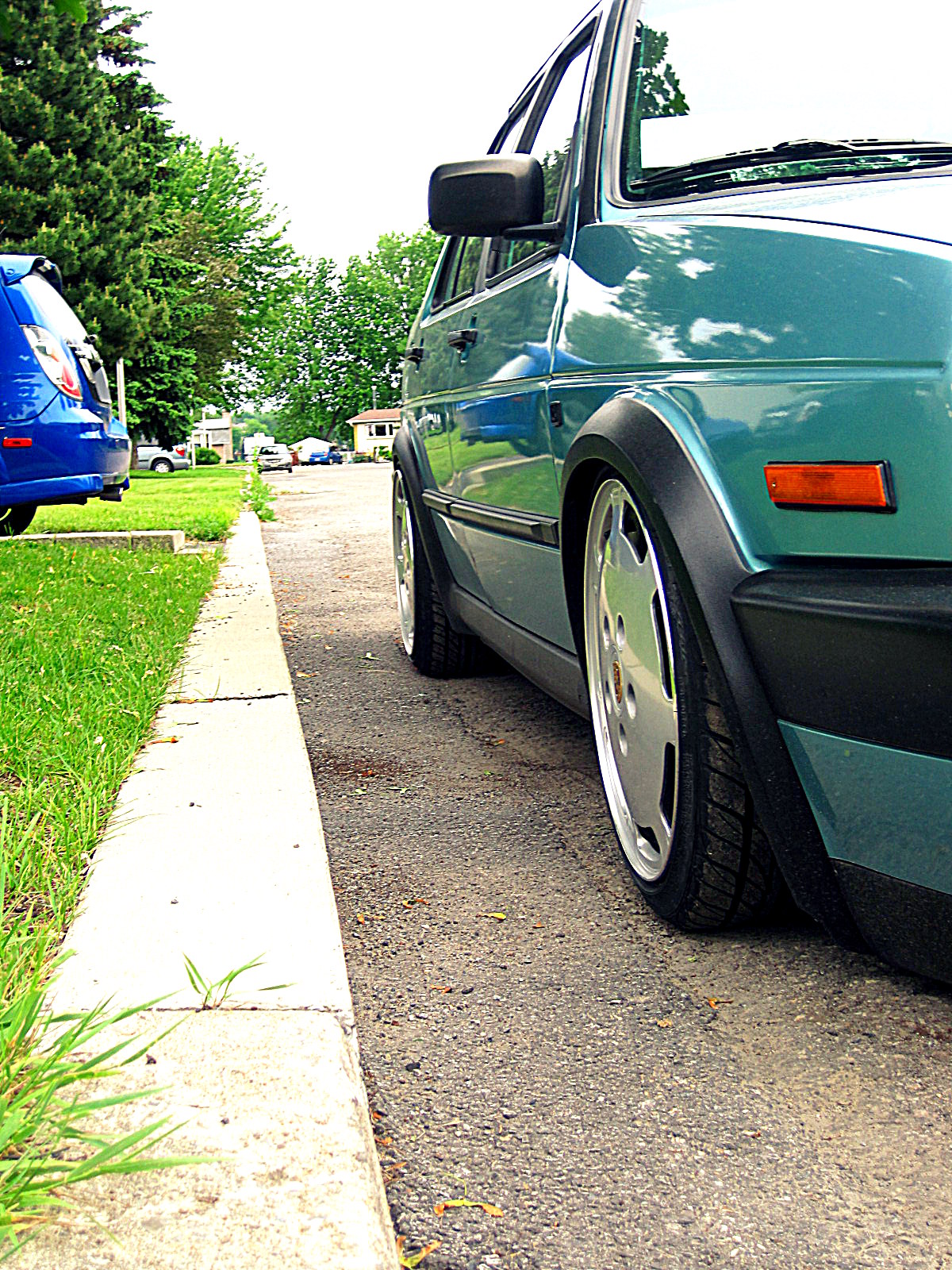 photo 1 Volkswagen Jetta custom wheels Porsche 7-slots 16x7.0, ET +25, tire size 205/40 R16. 16x8.0 ET+17