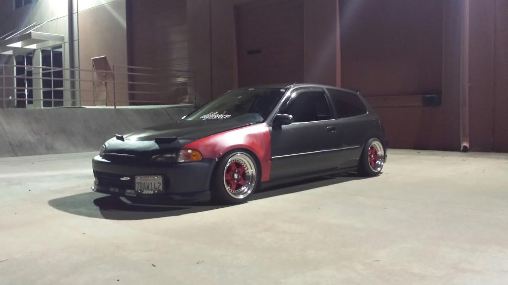 photo 1 Honda Civic custom wheels   15x8.25, ET +25, tire size 195/45 R15. x ET 