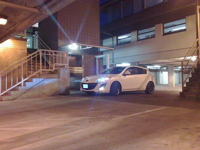 photo 2 Mazda Mazda3 custom wheels Buddy Club racing p1   18x8.0, ET +35, tire size 235/40 R18. x ET 
