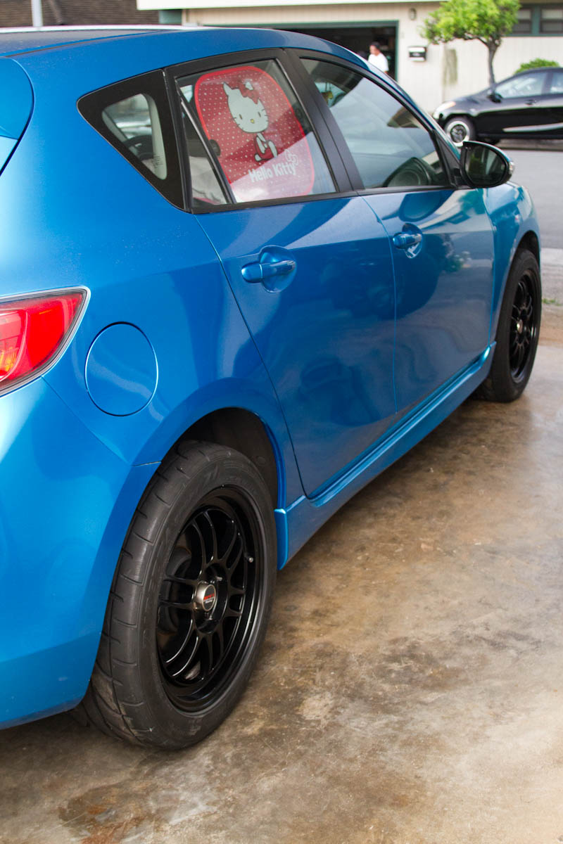 photo 2 Mazda Mazda3 custom wheels Enkei  RPF-1 17x8.0, ET +46, tire size 245/45 R17. x ET 