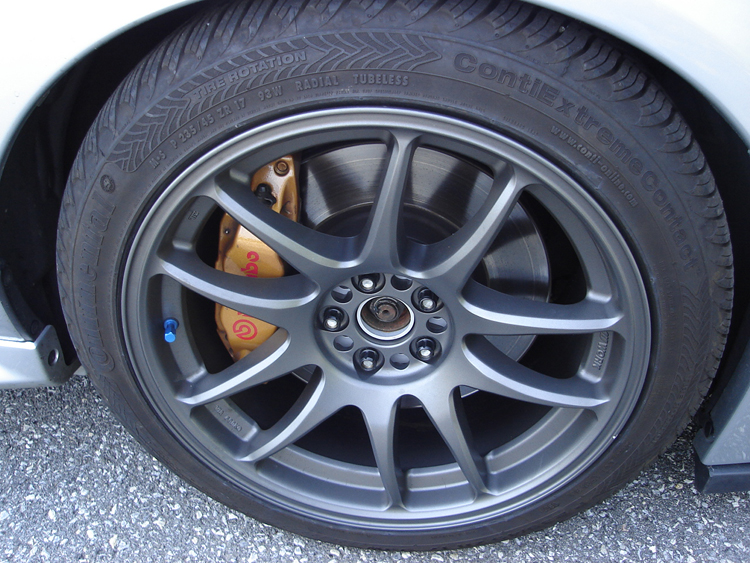 photo 9 Subaru Impreza WRX STi custom wheels Work Wheels Emotion CR Kai 17x9.0, ET +34, tire size 235/45 R17. 17x9.0 ET+39