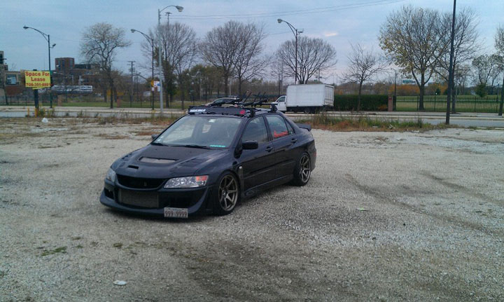 photo 2 Mitsubishi Lancer Evolution custom wheels MB Battle 18x9.5, ET +7, tire size 265/35 R18. 18x9.5 ET+22