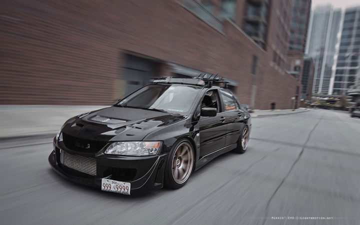 photo 3 Mitsubishi Lancer Evolution custom wheels MB Battle 18x9.5, ET +7, tire size 265/35 R18. 18x9.5 ET+22