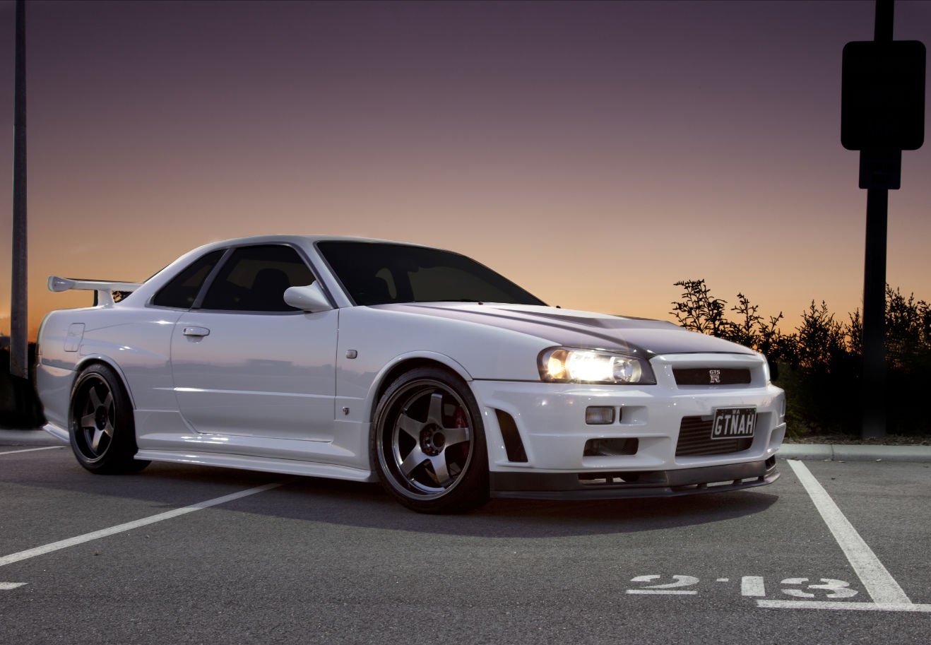 photo 1 Nissan R31-R34 Skyline 2dr custom wheels Rota P45 R2 18x9.5, ET +22, tire size 225/40 R18. 18x10.0 ET+12 235/40 R18