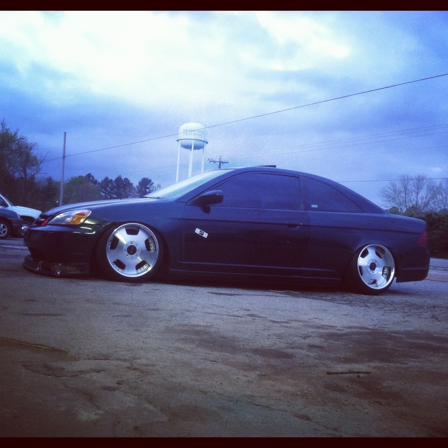 photo 1 Honda Civic custom wheels Work Euroline dh 17x8.0, ET +10, tire size 205/40 R17. 17x9.0 ET+10
