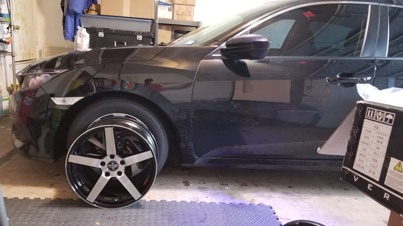 photo 1 Honda Civic custom wheels   18x9.0, ET +40, tire size 235/40 R18. x ET 