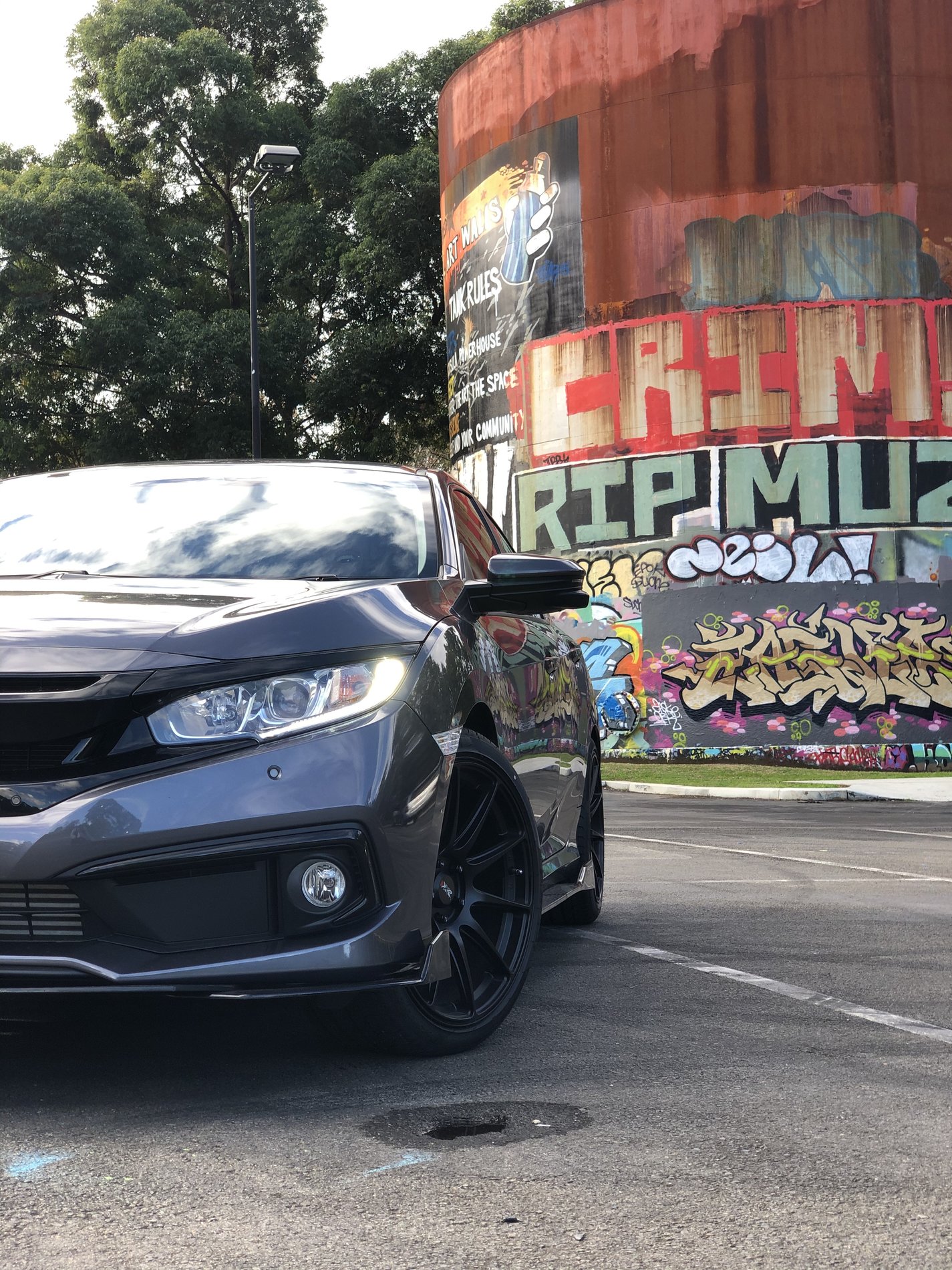 photo 2 Honda Civic custom wheels   19x, ET , tire size 245/35 R19. x ET 