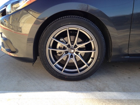 photo 1 Mazda Mazda3 custom wheels 18x8.0, ET +45, tire size 245/40 R18. x ET