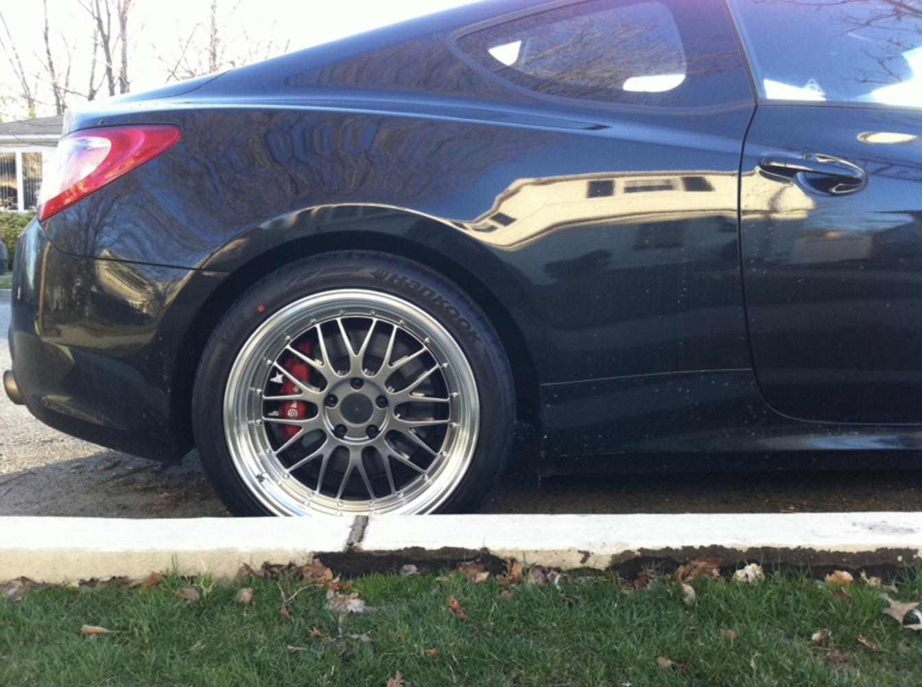 photo 1 Hyundai Genesis Coupe custom wheels   x, ET , tire size 255/35 R. x ET 285/35 R