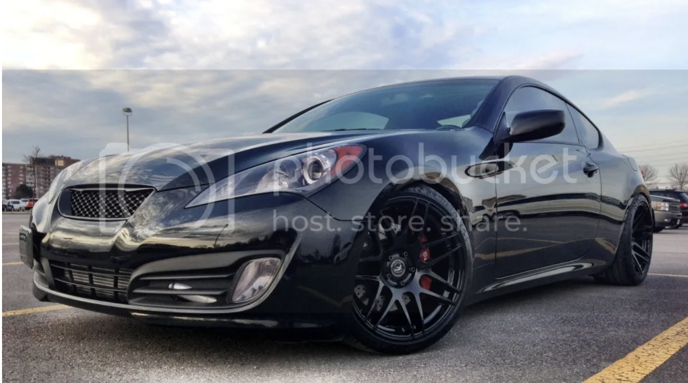 photo 1 Hyundai Genesis Coupe custom wheels   19x9.5, ET , tire size 245/35 R19. 19x11.0 ET 275/35 R19