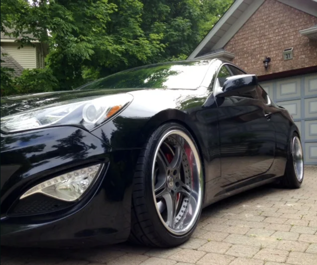 photo 4 Hyundai Genesis Coupe custom wheels   19x9.5, ET +7, tire size 245/35 R19. 19x10.5 ET+17 275/35 R19