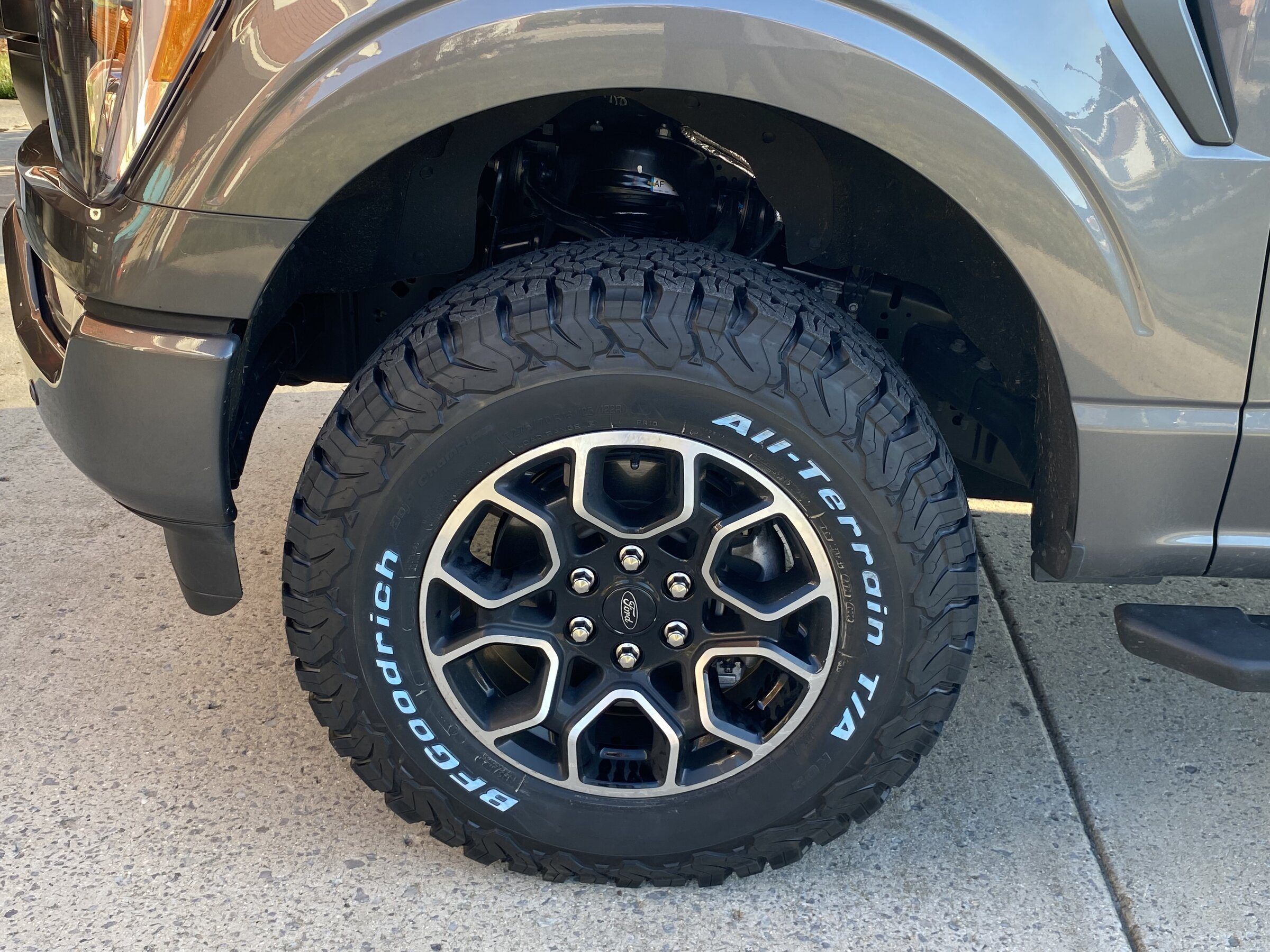 photo 2 Ford F-150 custom wheels  Factory Lariat Sport Wheels A/T Tires FX4 Expedition 2021 18x, ET , tire size 275/70 R18. x ET 