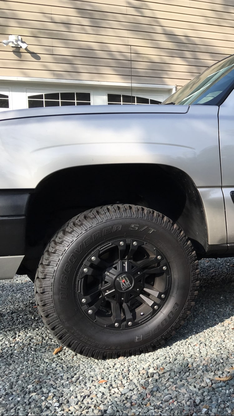 photo 3 Chevrolet Silverado 1500 custom wheels 17x9.0, ET , tire size 33X12.5 R17. x ET