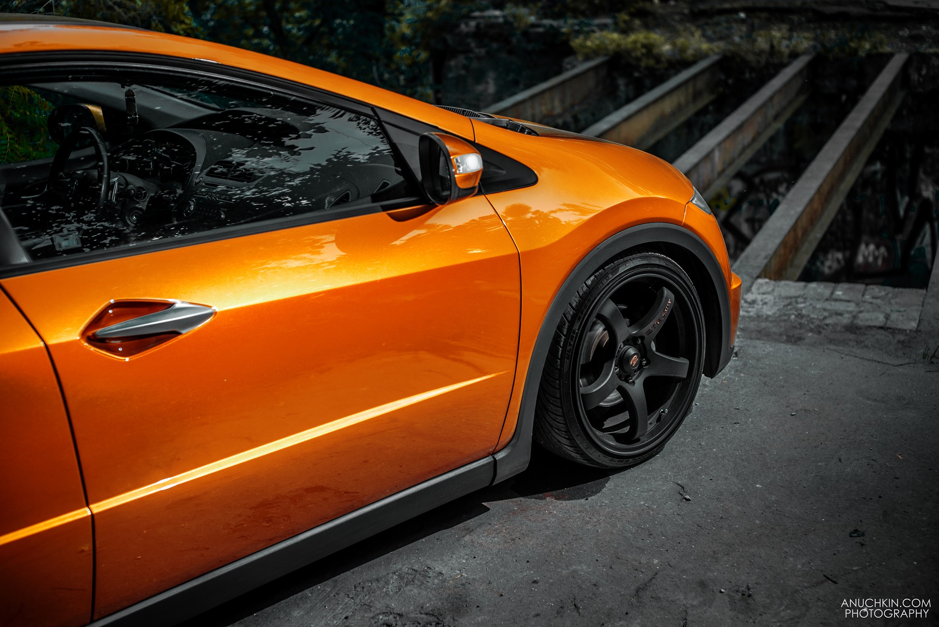 photo 3 Honda Civic custom wheels Sakura  18x8.0, ET +35, tire size 205/35 R18. x ET 