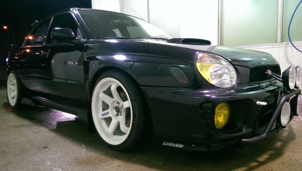 photo 8 Subaru Impreza WRX custom wheels Volk Rays TE37 18x10.0, ET +30, tire size 255/35 R18. x ET 
