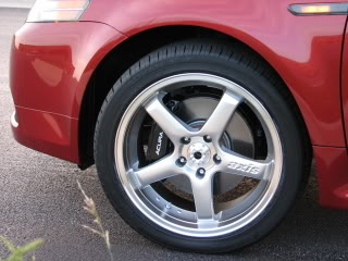 photo 1 Acura TL custom wheels Axis Hiro Hyper Silver 18x8.5, ET +35, tire size 245/40 R18. x ET